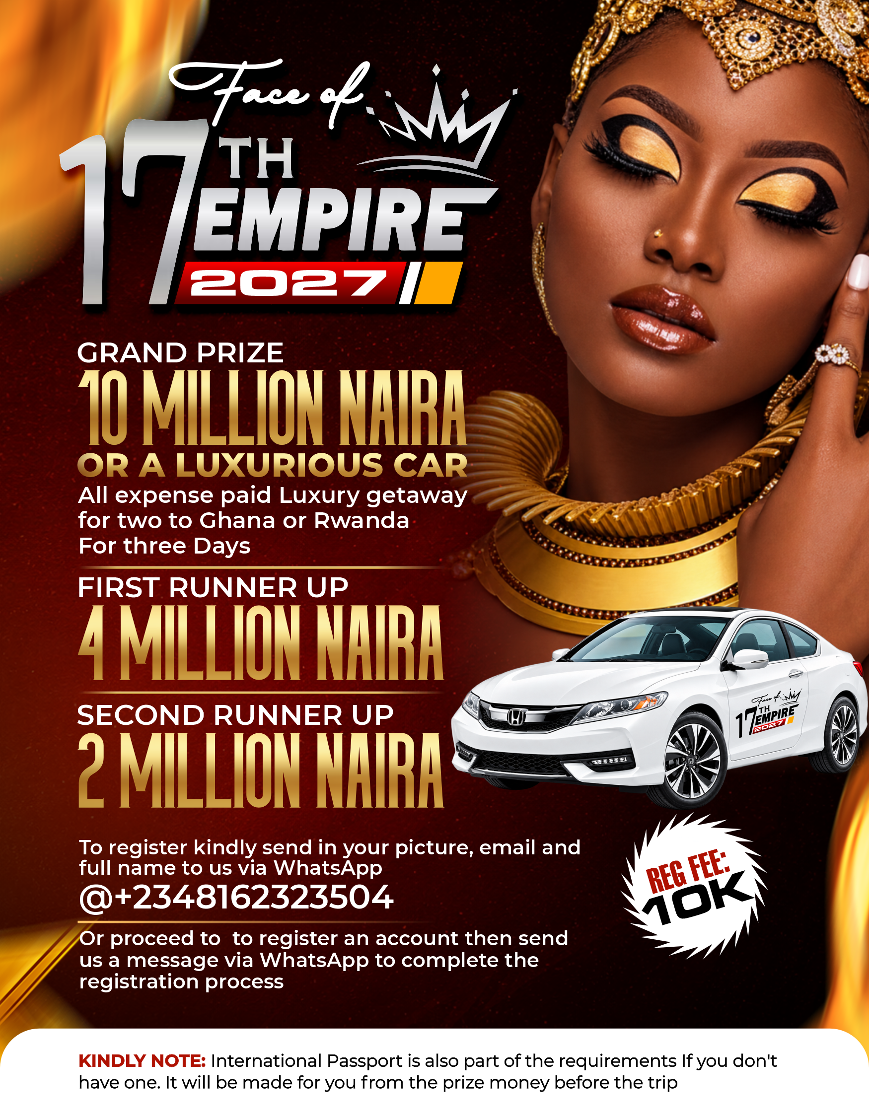 Face of 17th Empire 2027 Online Competition